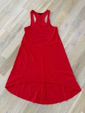 J. Crew Bright Red Sleeveless Racerback High-Low Dress